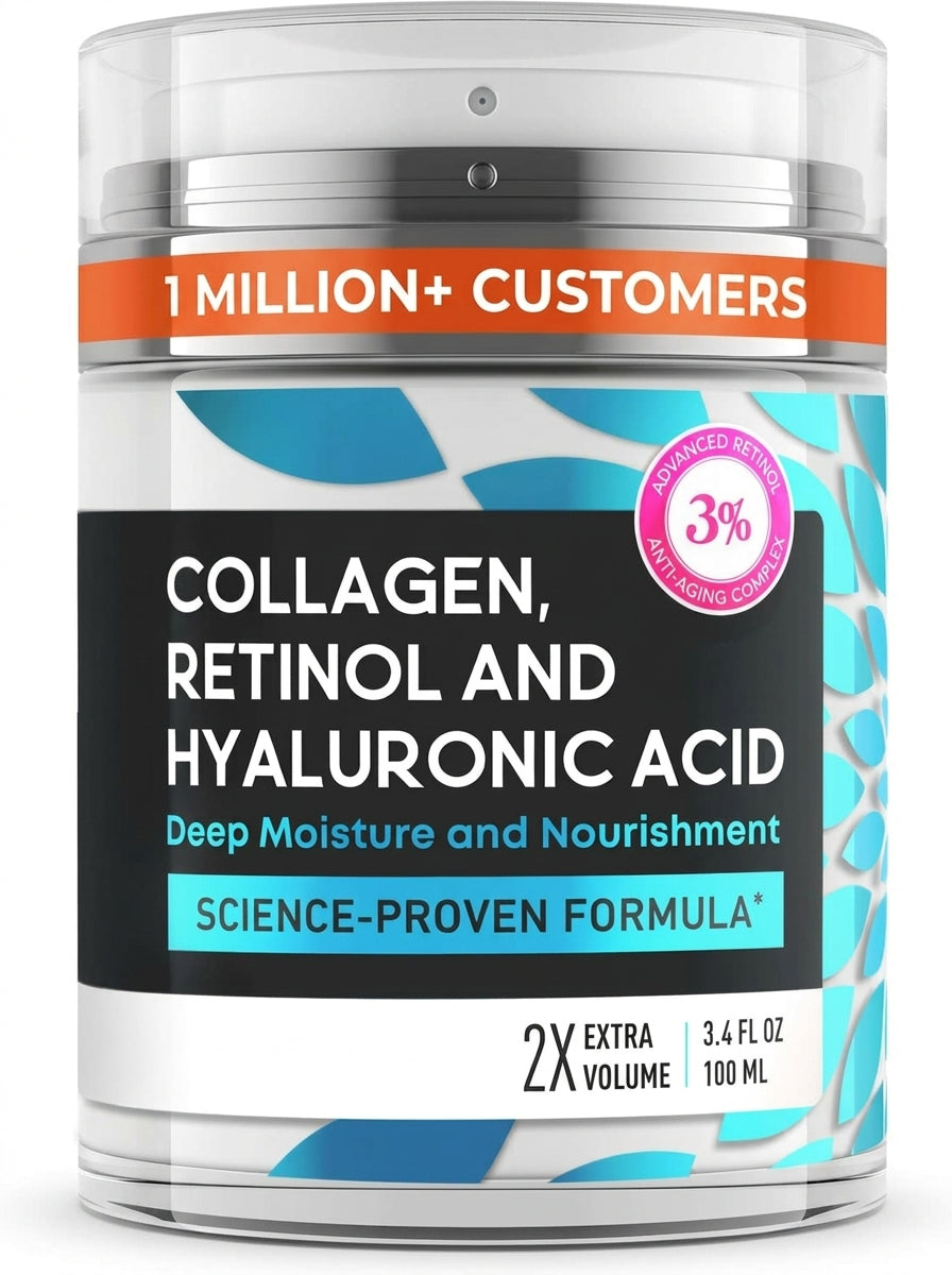 RevitaDerm Triple-Active Face and Neck Moisturizer in Airless Pump Jar